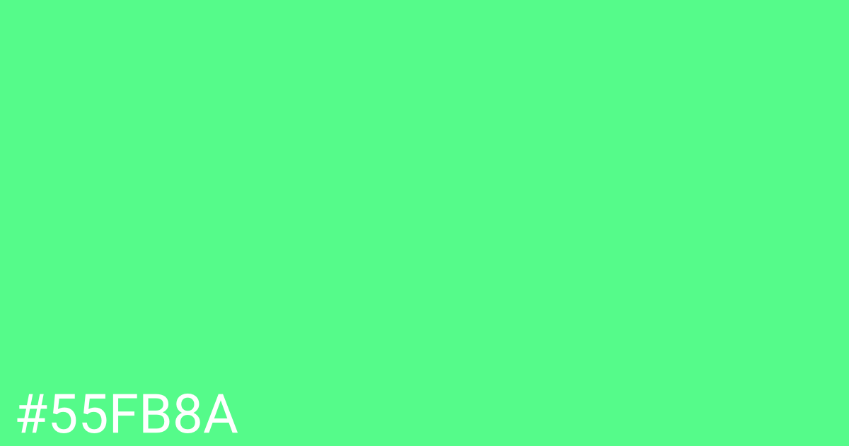 Hex color #55fb8a graphic