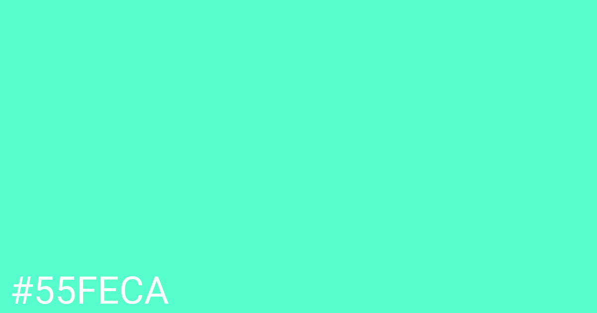 Hex color #55feca graphic
