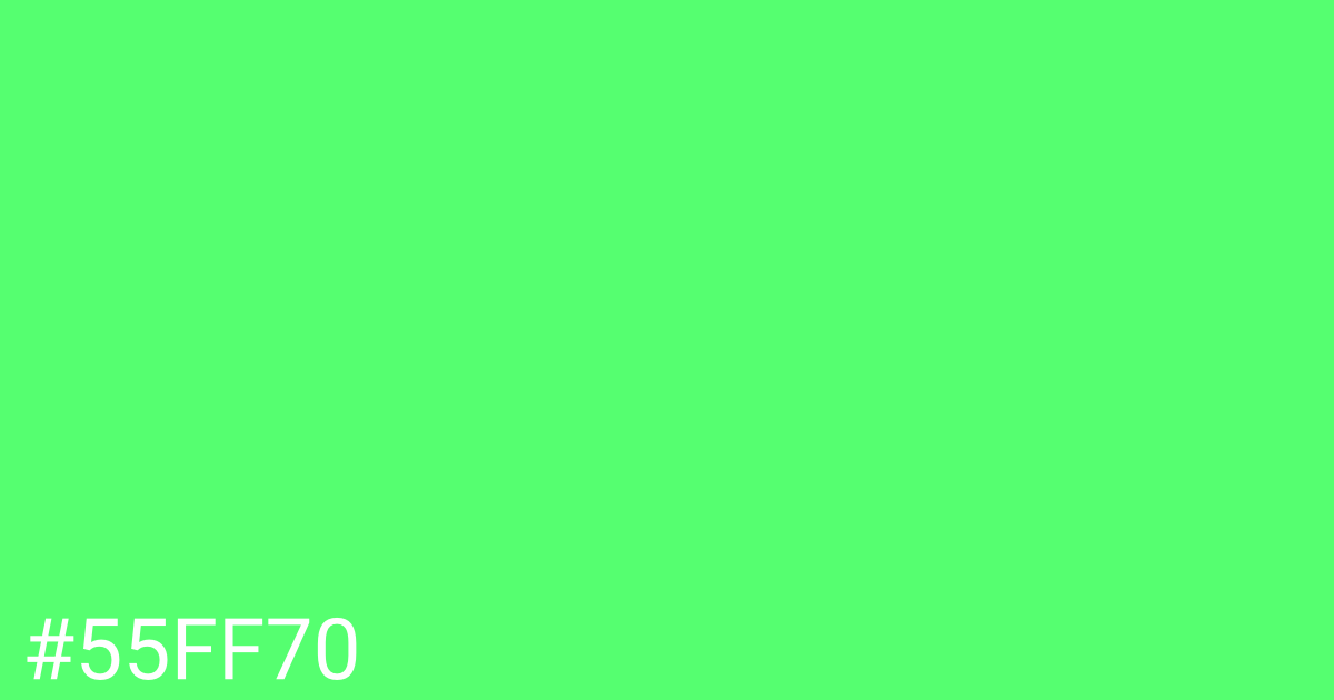 Hex color #55ff70 graphic