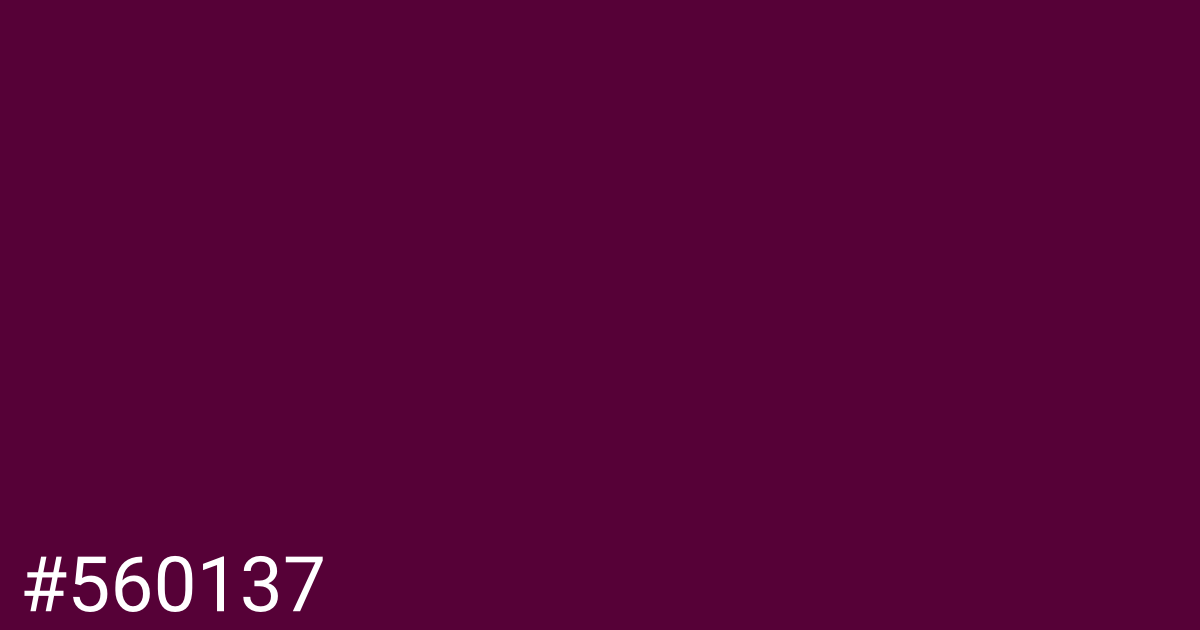 Hex color #560137 graphic