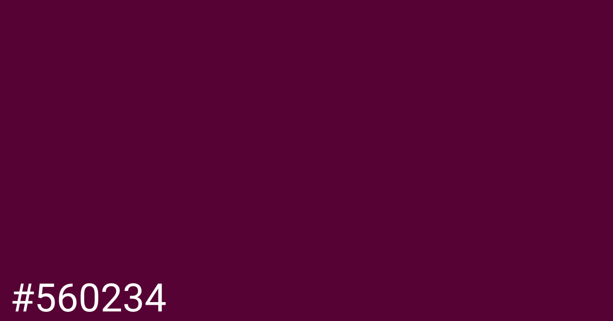 Hex color #560234 graphic