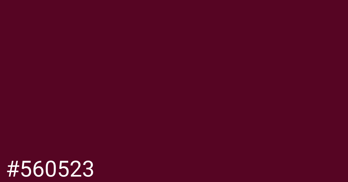 Hex color #560523 graphic