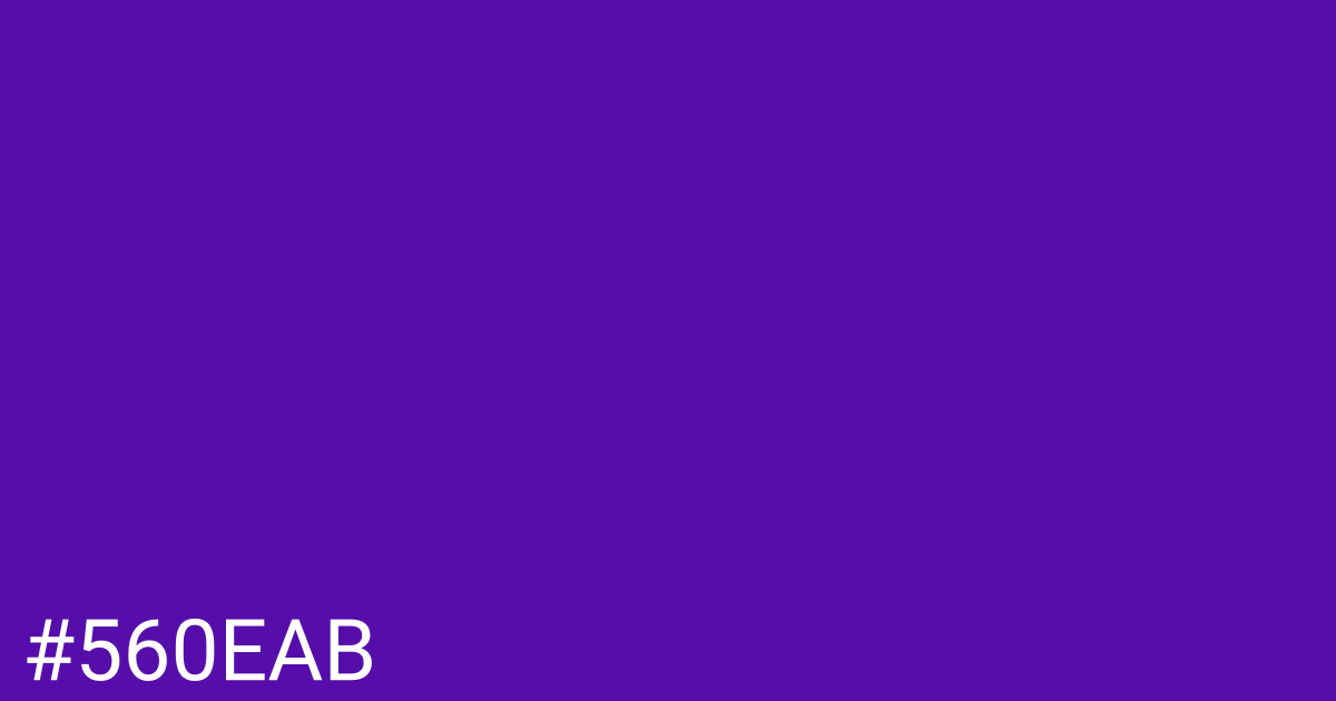 Hex color #560eab graphic