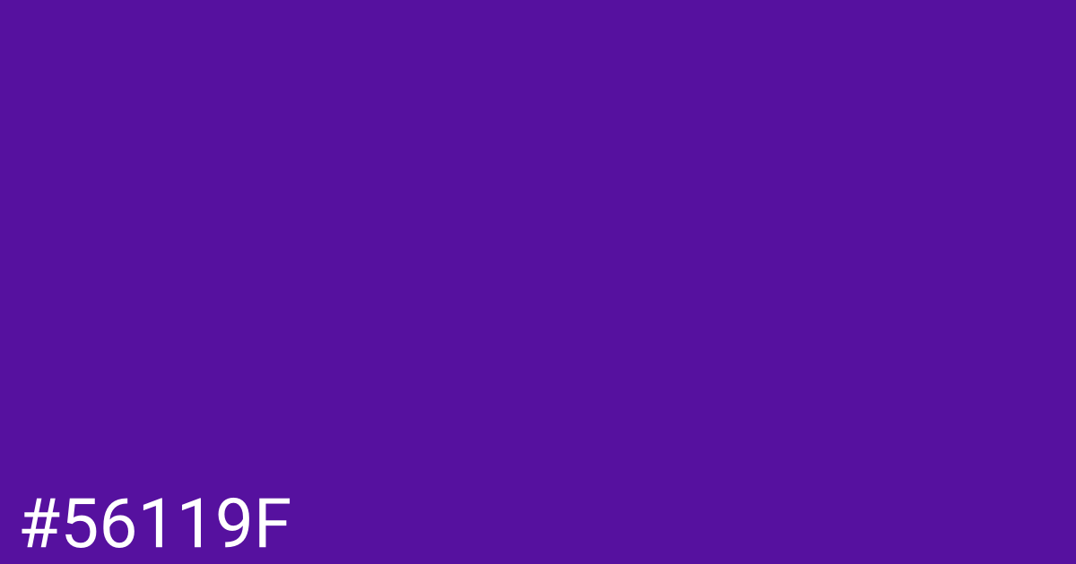 Hex color #56119f graphic