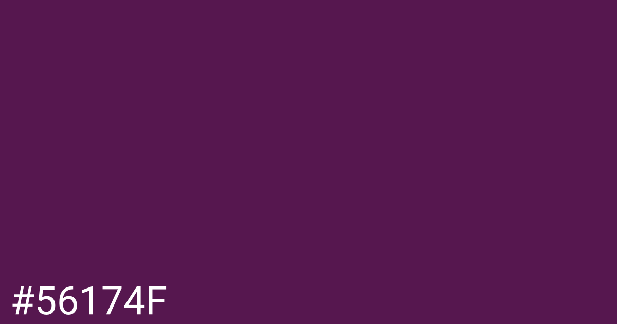 Hex color #56174f graphic