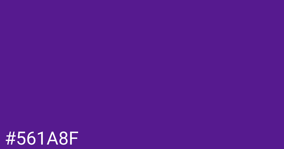 Hex color #561a8f graphic