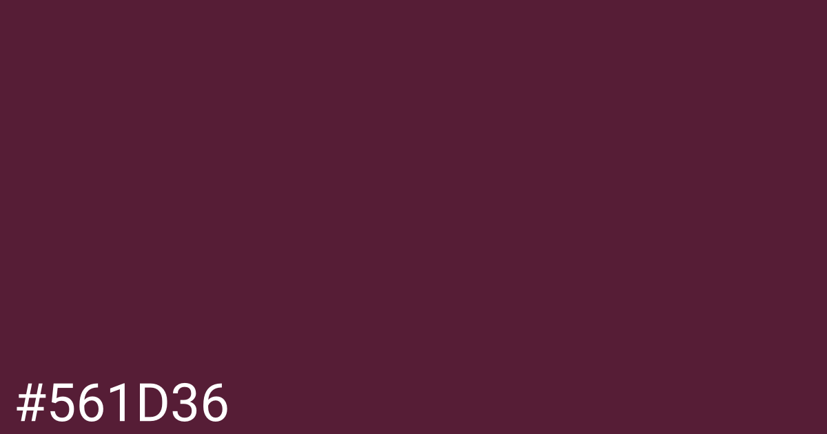 Hex color #561d36 graphic