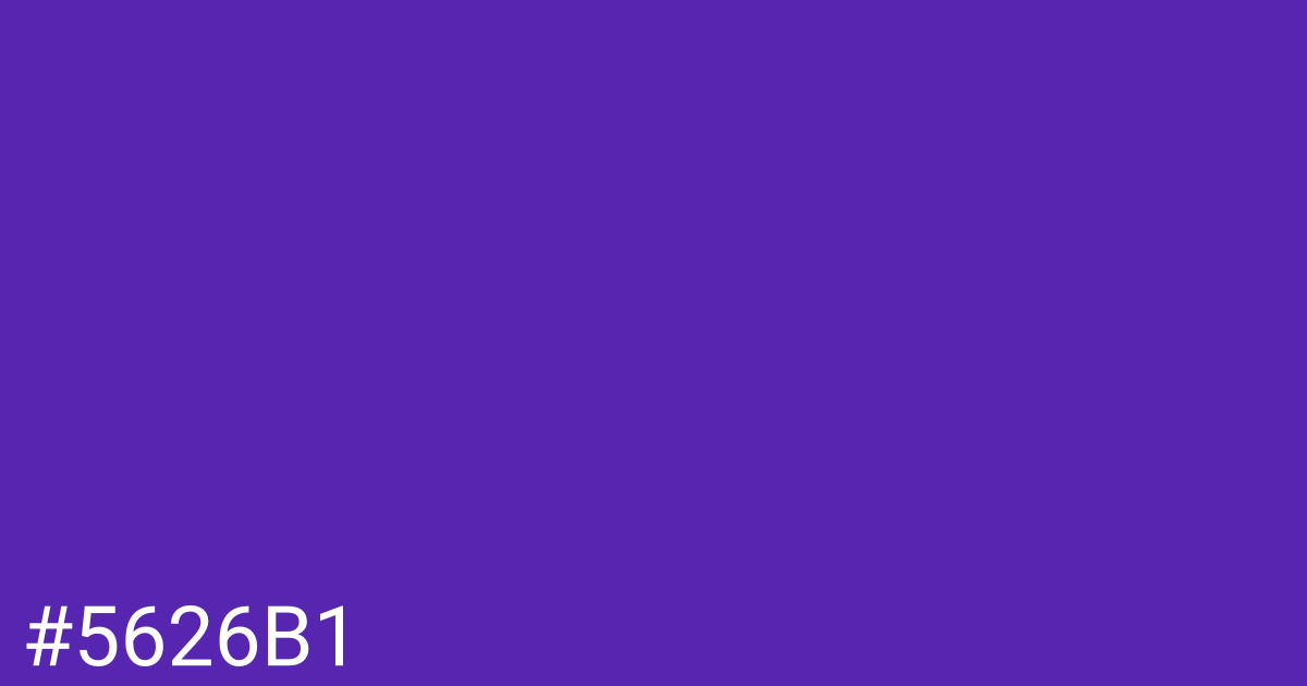 Hex color #5626b1 graphic