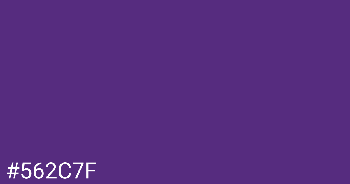 Hex color #562c7f graphic