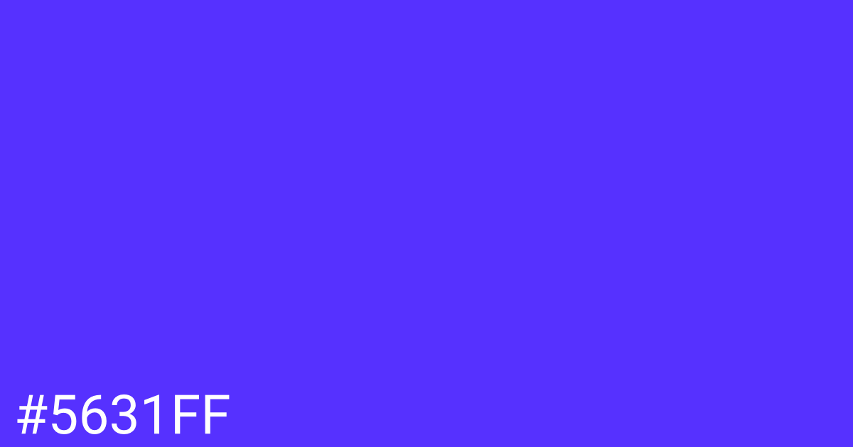 Hex color #5631ff graphic