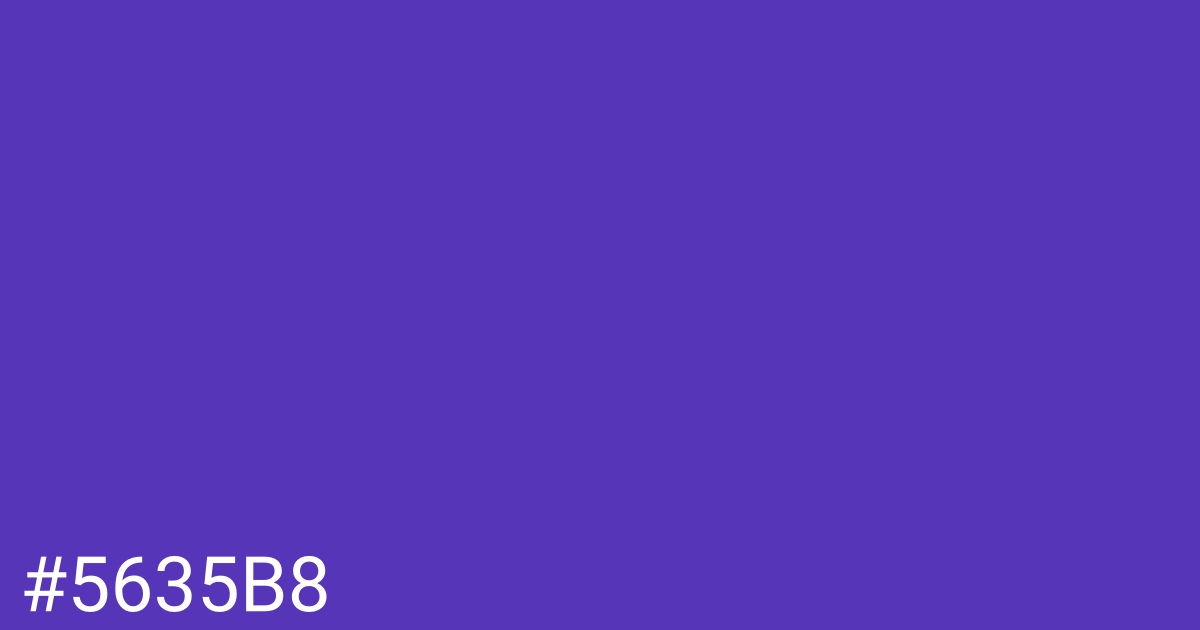 Hex color #5635b8 graphic