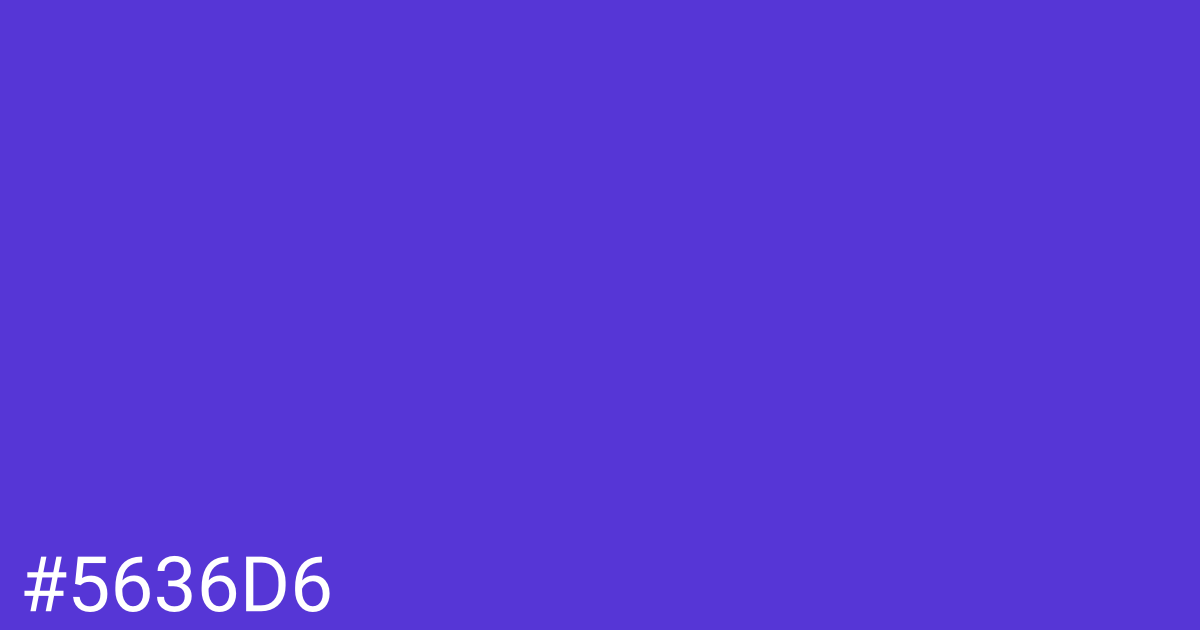 Hex color #5636d6 graphic