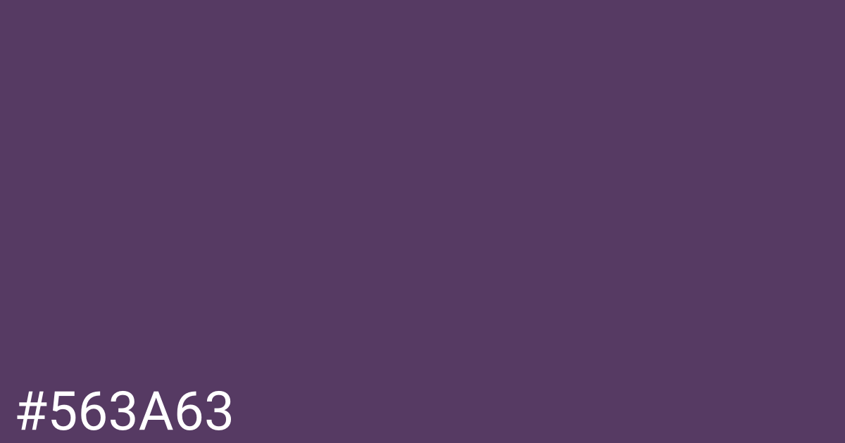 Hex color #563a63 graphic