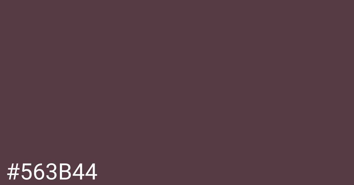 Hex color #563b44 graphic