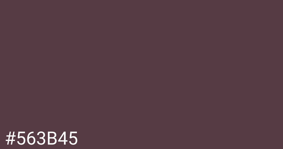 Hex color #563b45 graphic