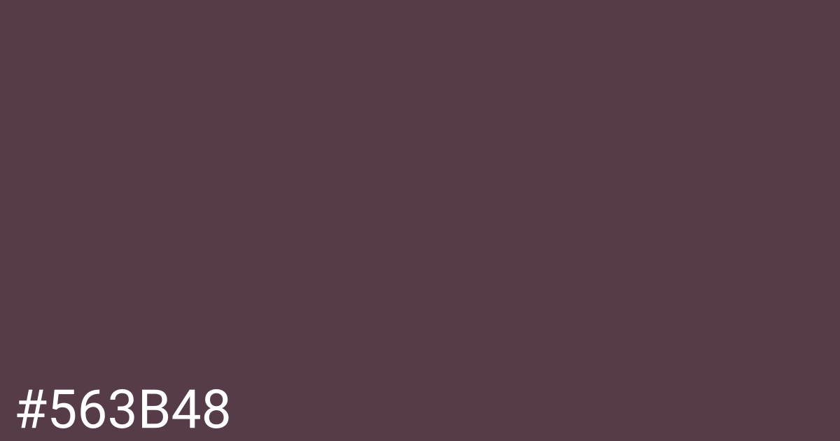 Hex color #563b48 graphic