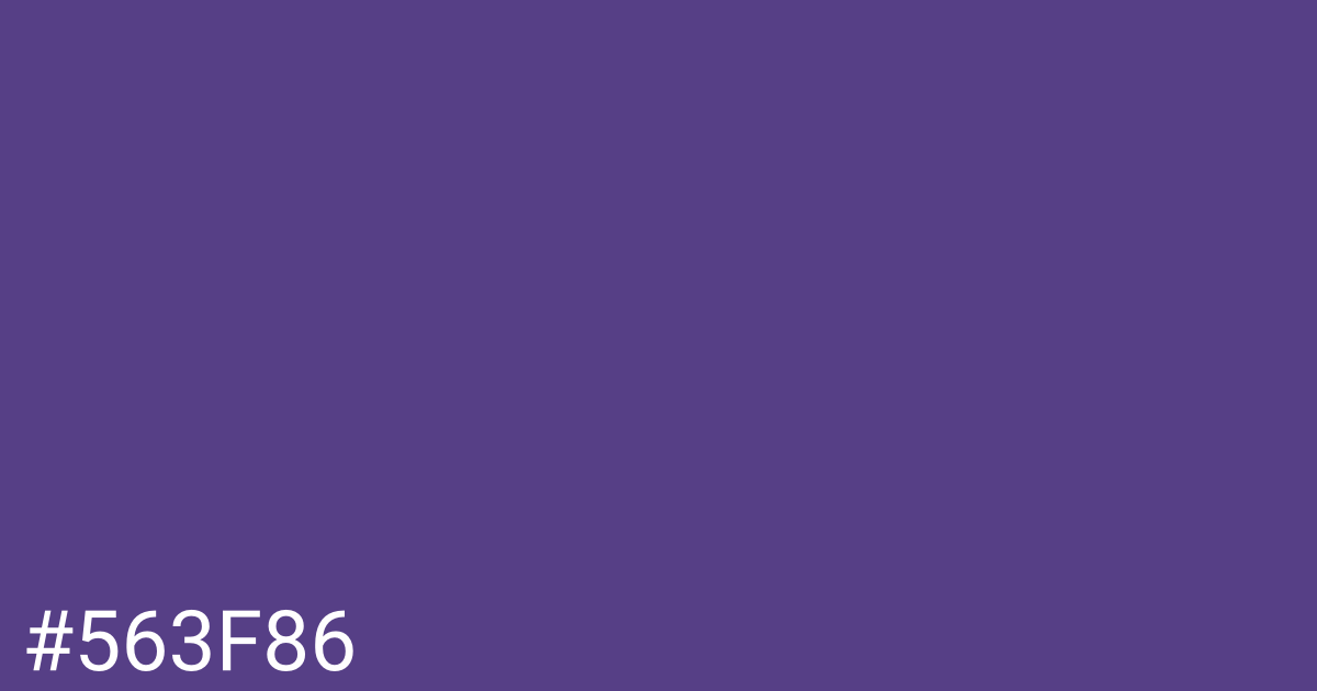 Hex color #563f86 graphic