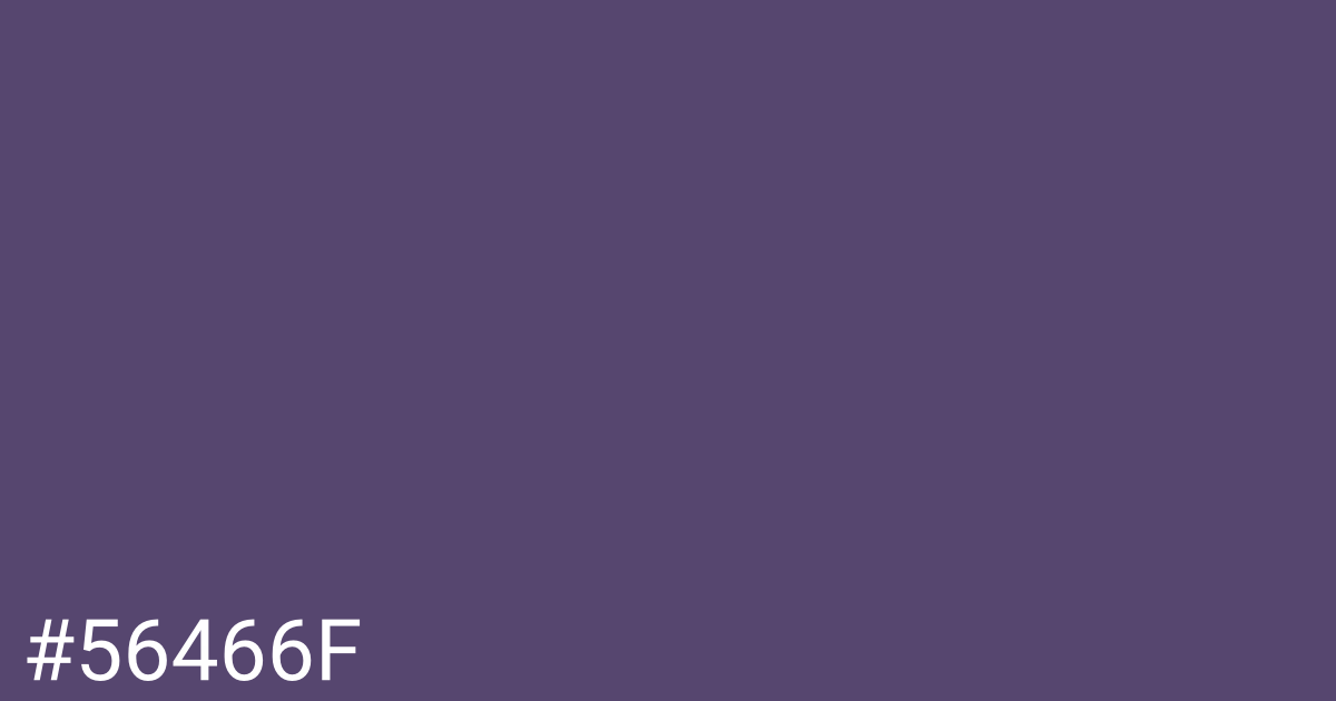 Hex color #56466f graphic