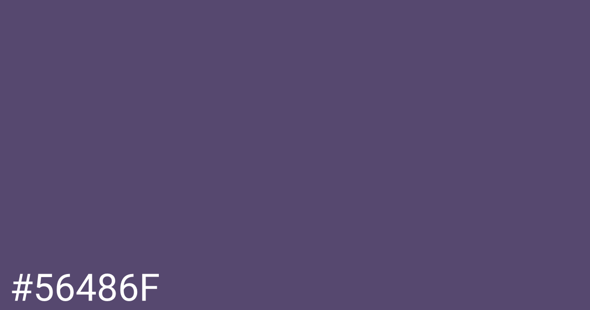 Hex color #56486f graphic