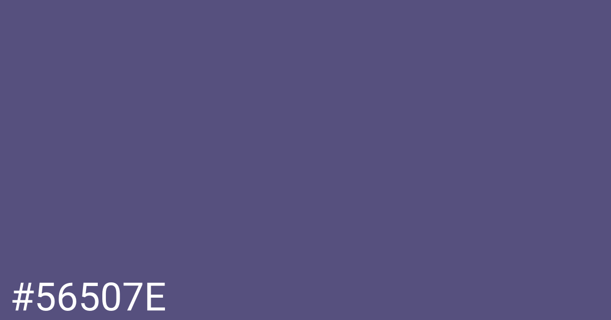 Hex color #56507e graphic