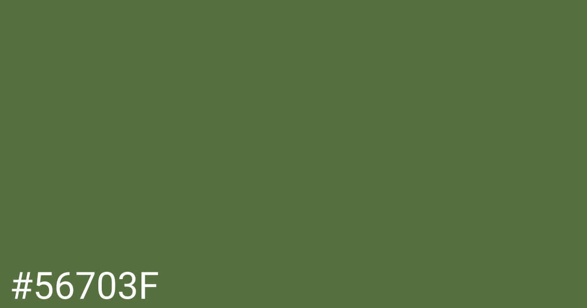 Hex color #56703f graphic