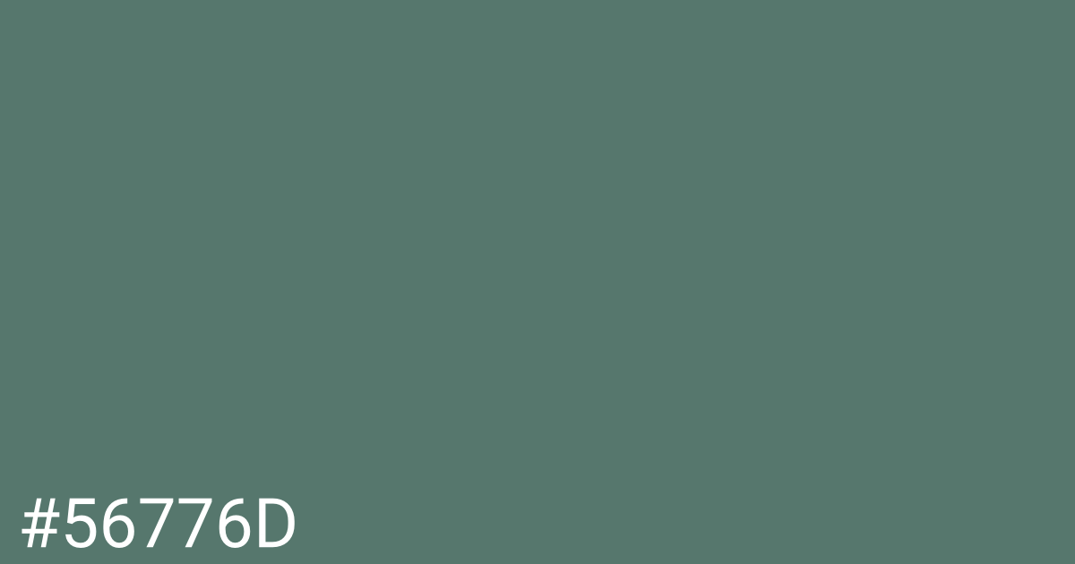 Hex color #56776d graphic