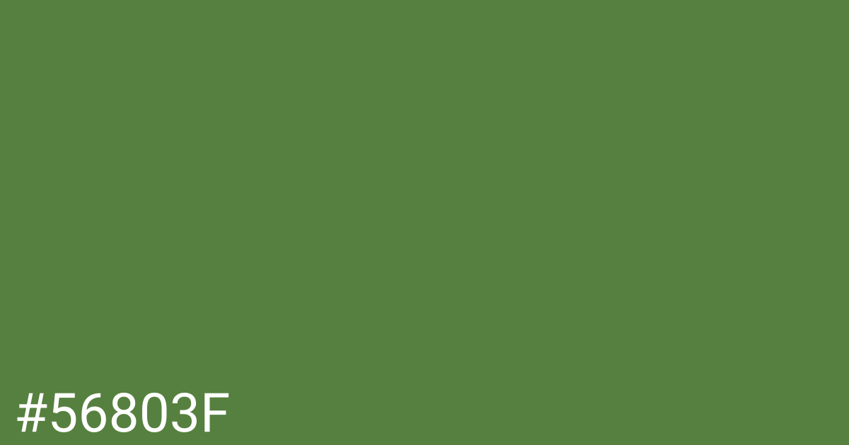 Hex color #56803f graphic