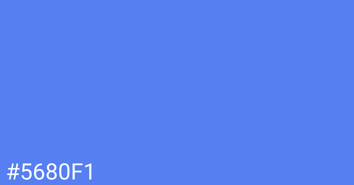 Hex color #5680f1 graphic