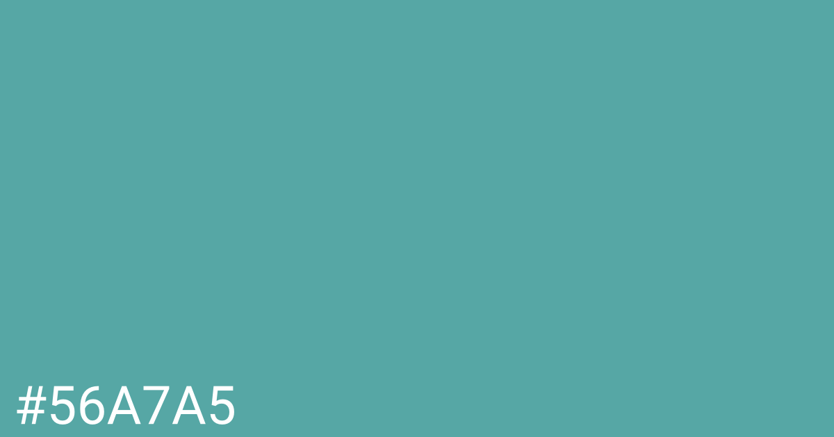 Hex color #56a7a5 graphic