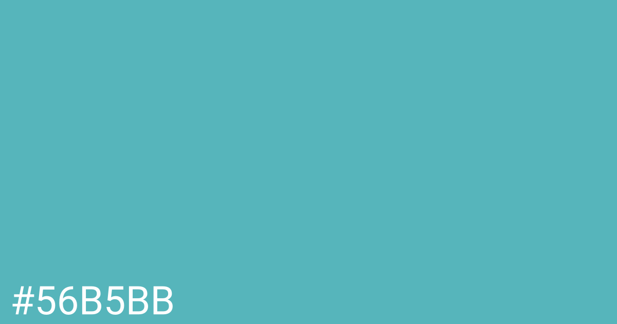 Hex color #56b5bb graphic