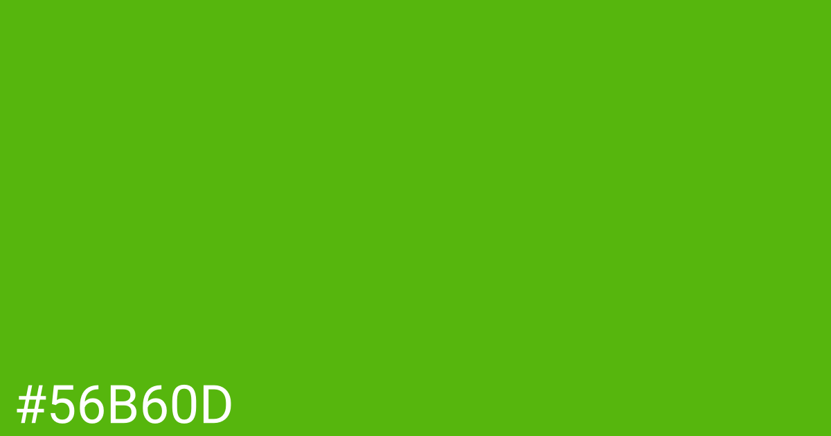 Hex color #56b60d graphic