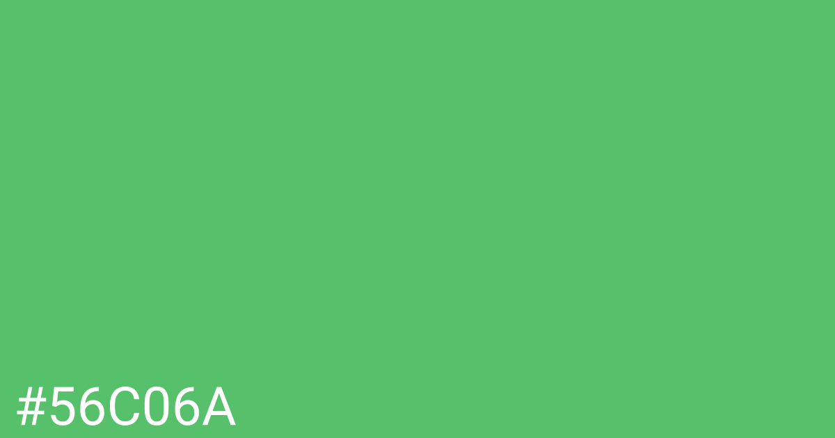Hex color #56c06a graphic