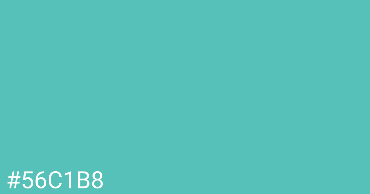 Hex color #56c1b8 graphic