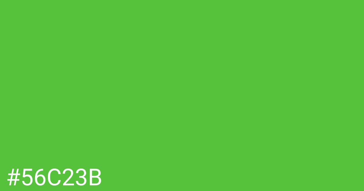 Hex color #56c23b graphic