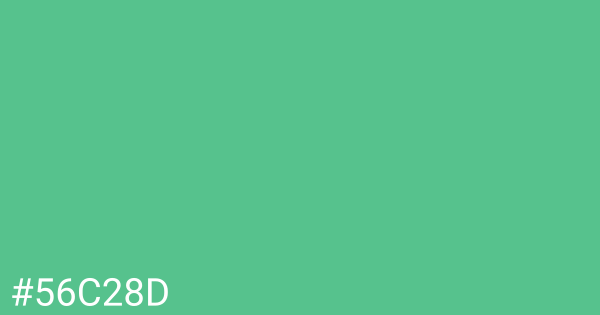 Hex color #56c28d graphic