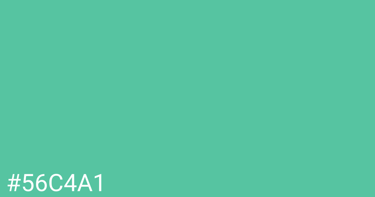 Hex color #56c4a1 graphic