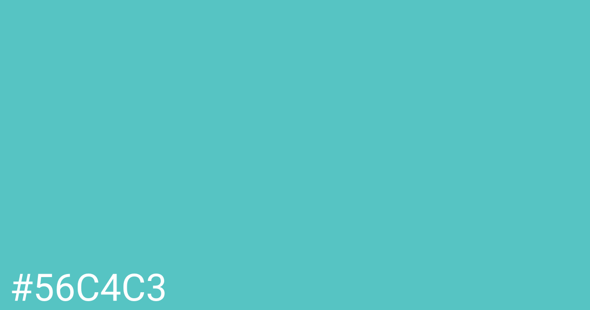 Hex color #56c4c3 graphic