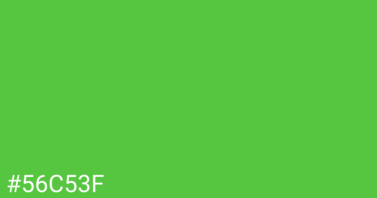 Hex color #56c53f graphic