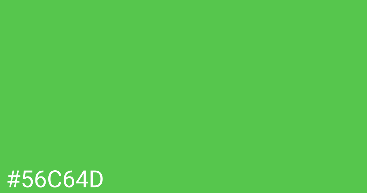 Hex color #56c64d graphic