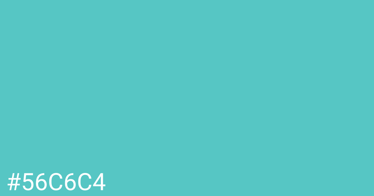 Hex color #56c6c4 graphic