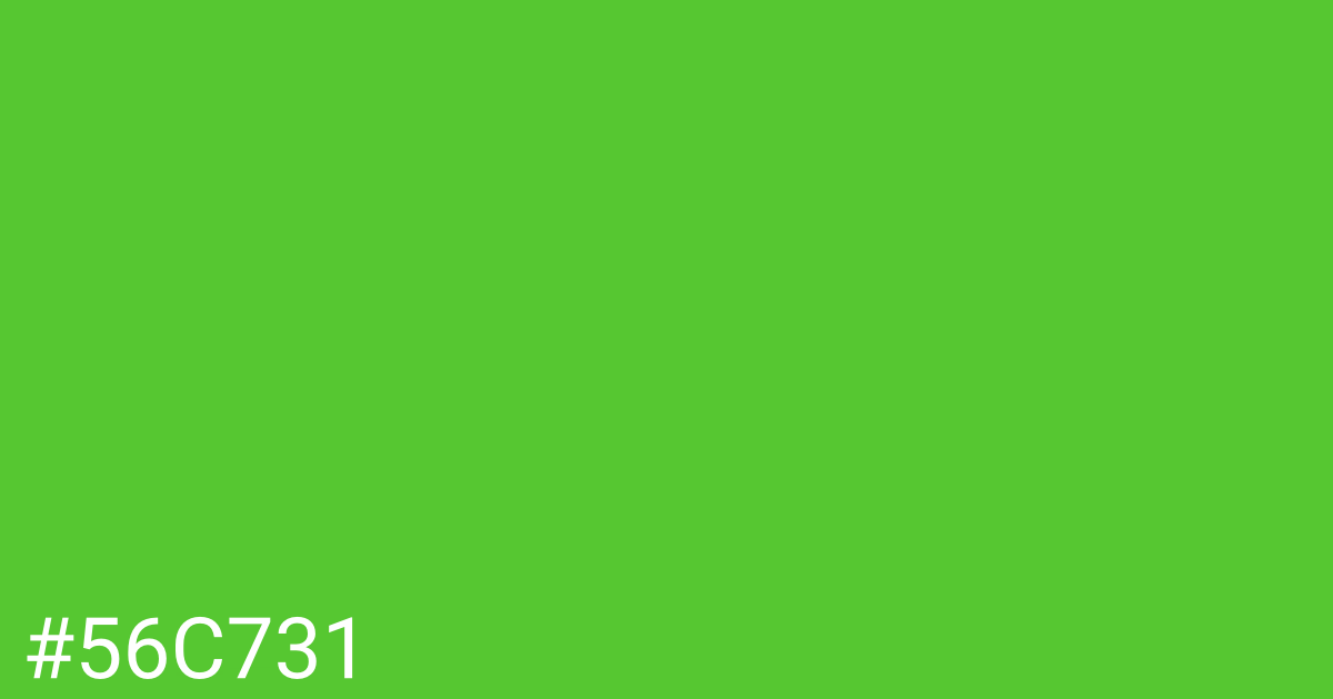 Hex color #56c731 graphic