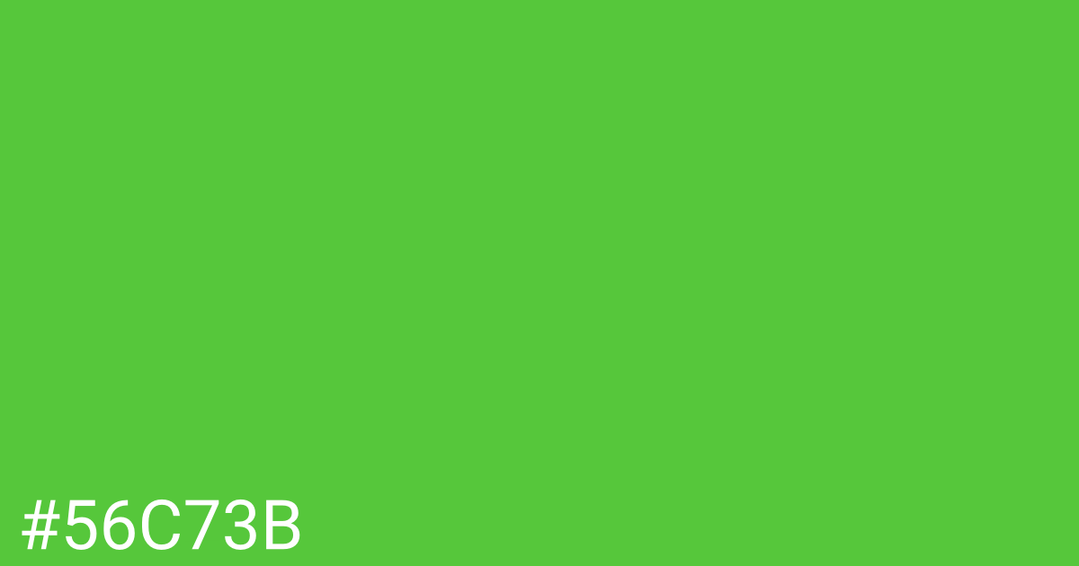 Hex color #56c73b graphic