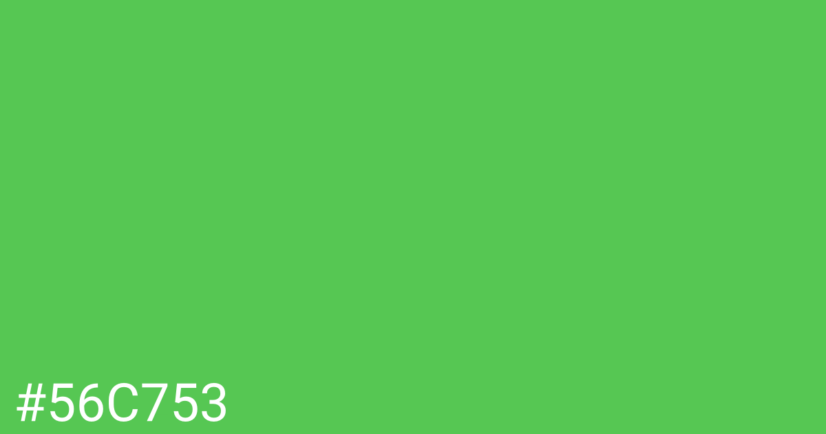 Hex color #56c753 graphic