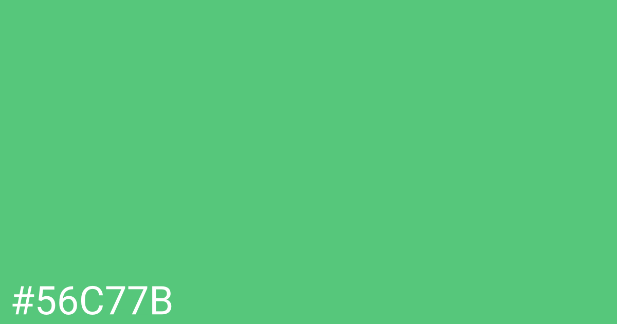 Hex color #56c77b graphic