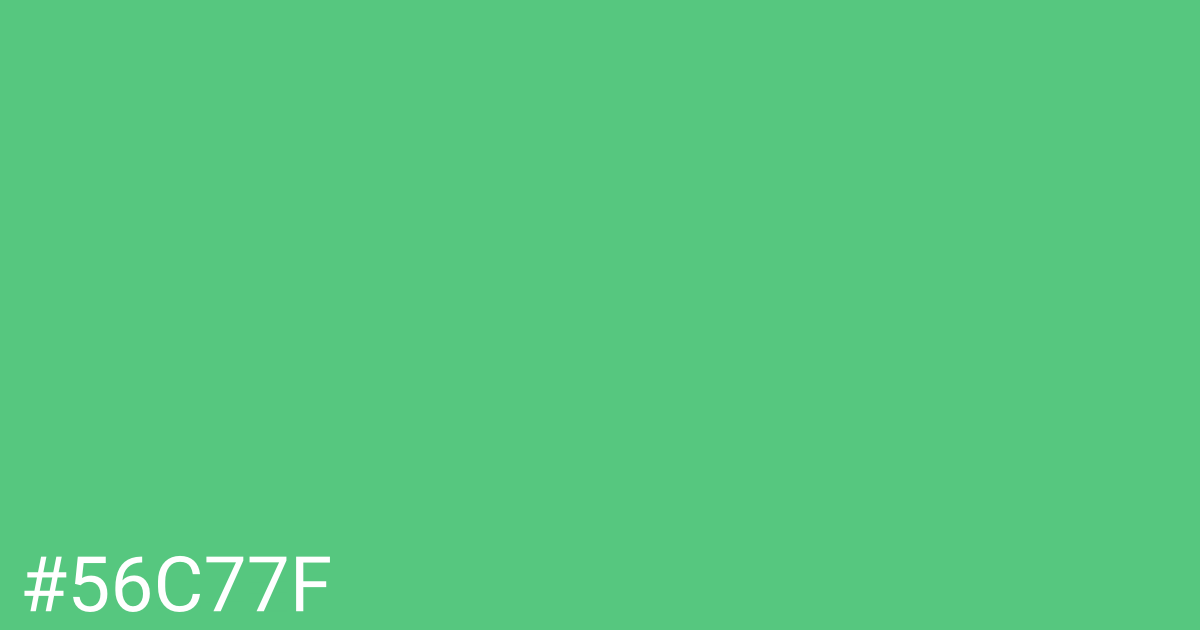 Hex color #56c77f graphic