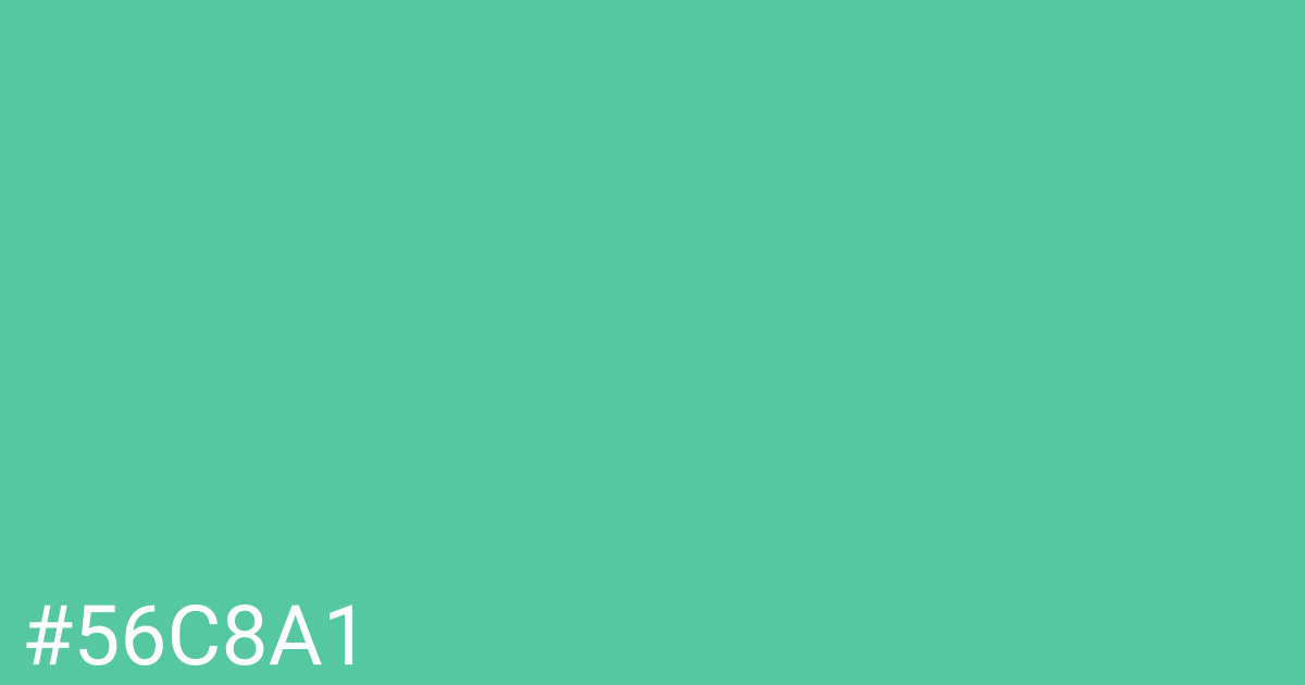 Hex color #56c8a1 graphic