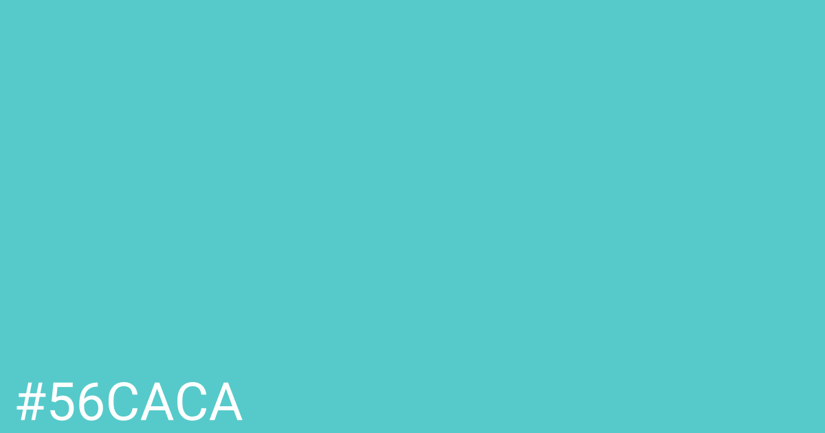 Hex color #56caca graphic