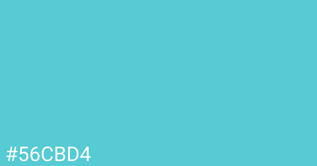 Hex color #56cbd4 graphic