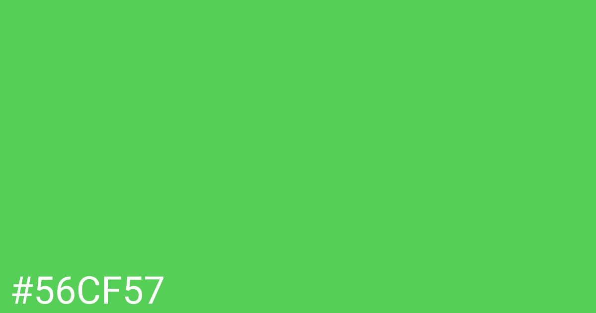 Hex color #56cf57 graphic