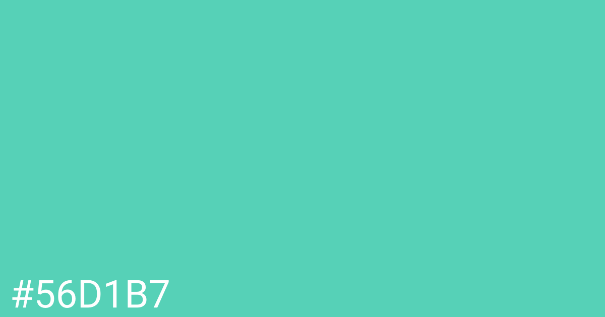 Hex color #56d1b7 graphic